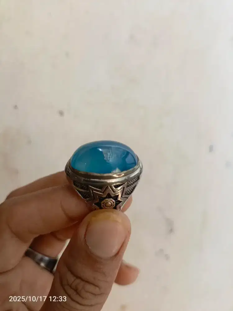 Natural batu anggur biru langit kristal
