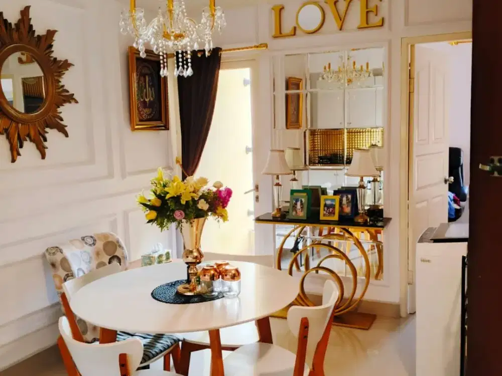 Apt Mediterania Palace Residence 2 kamar 35m2 furnished cantik siap huni sertifikat