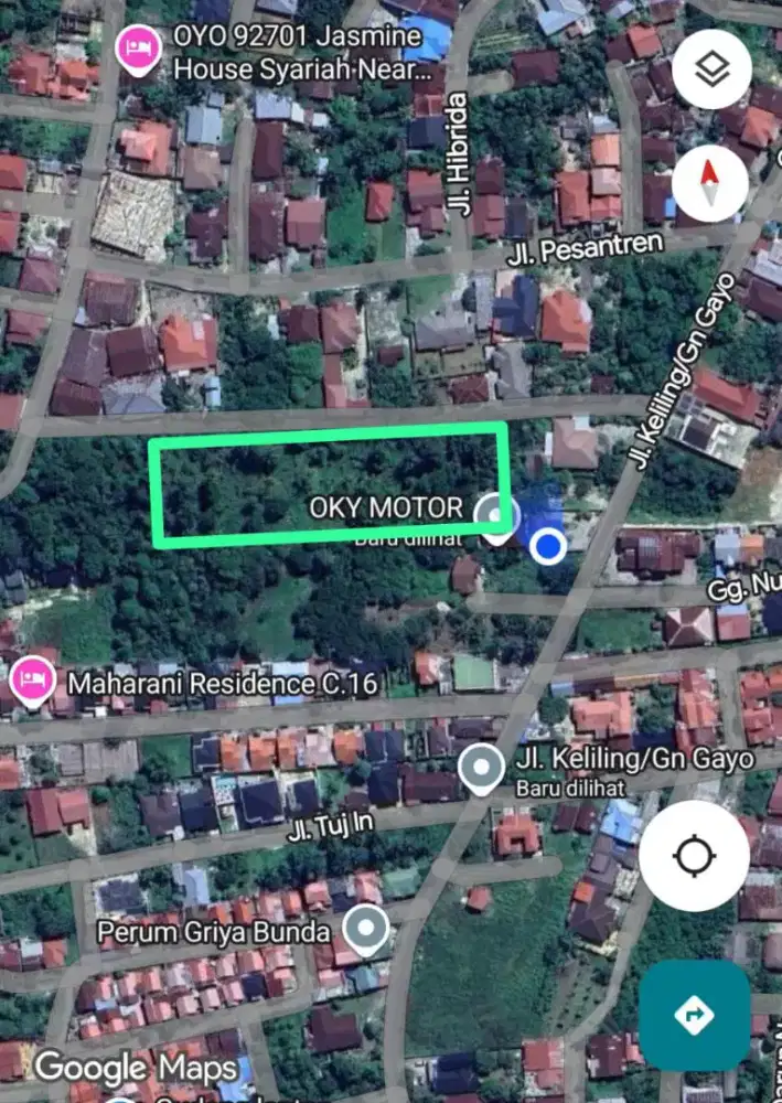 TANAH KAPLINGAN TENGAH KOTA