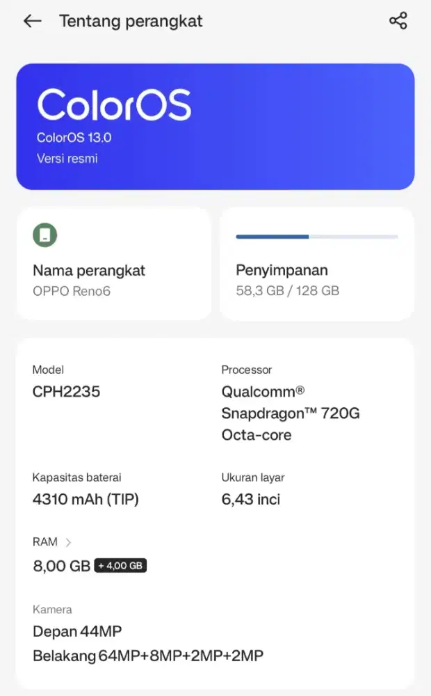 OPPO RENO 6 4G FULLSHET