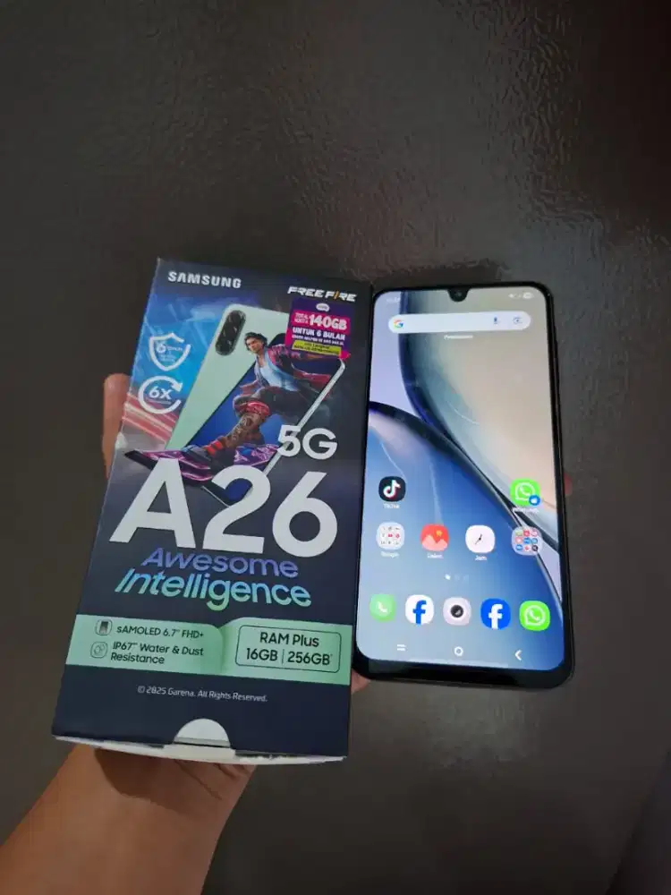 Samsung A26 5G RAM 8/256 Fulset original bawaan.MULUS GRESS
