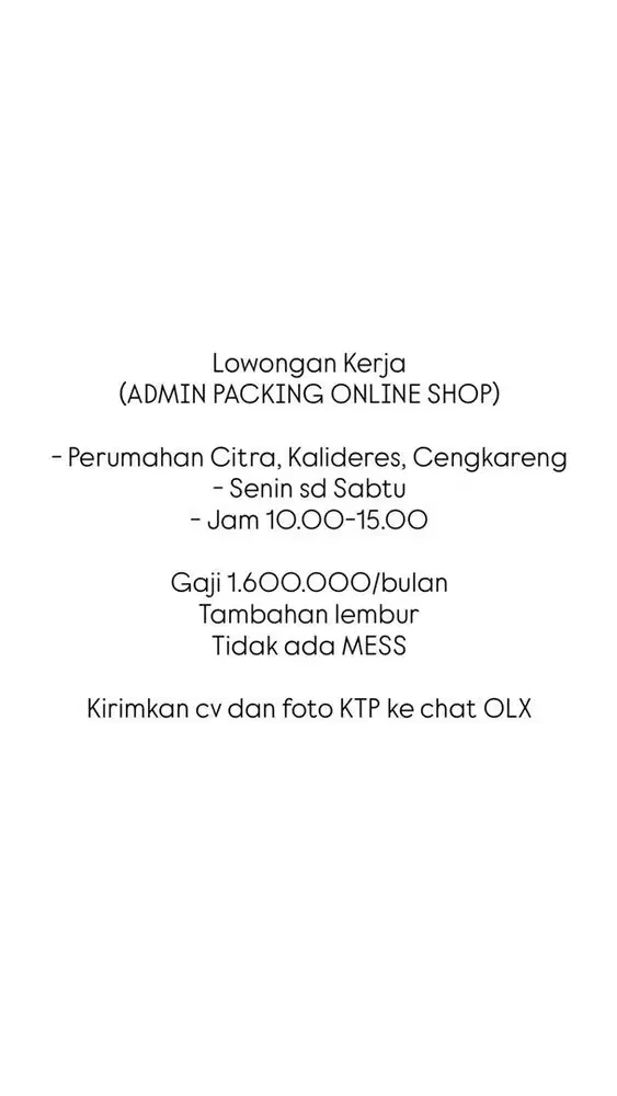 ADMIN PACKING ONLINE