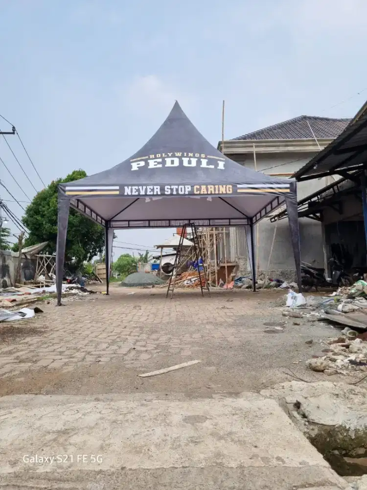 Tenda kerucut 2x2 ,3x3, 4x4, 5x5meter . Ready stok Palembang