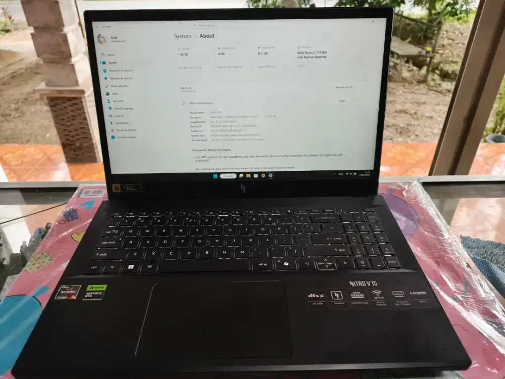 Acer Nitro V15 Ryzen 5 RTX 2050
