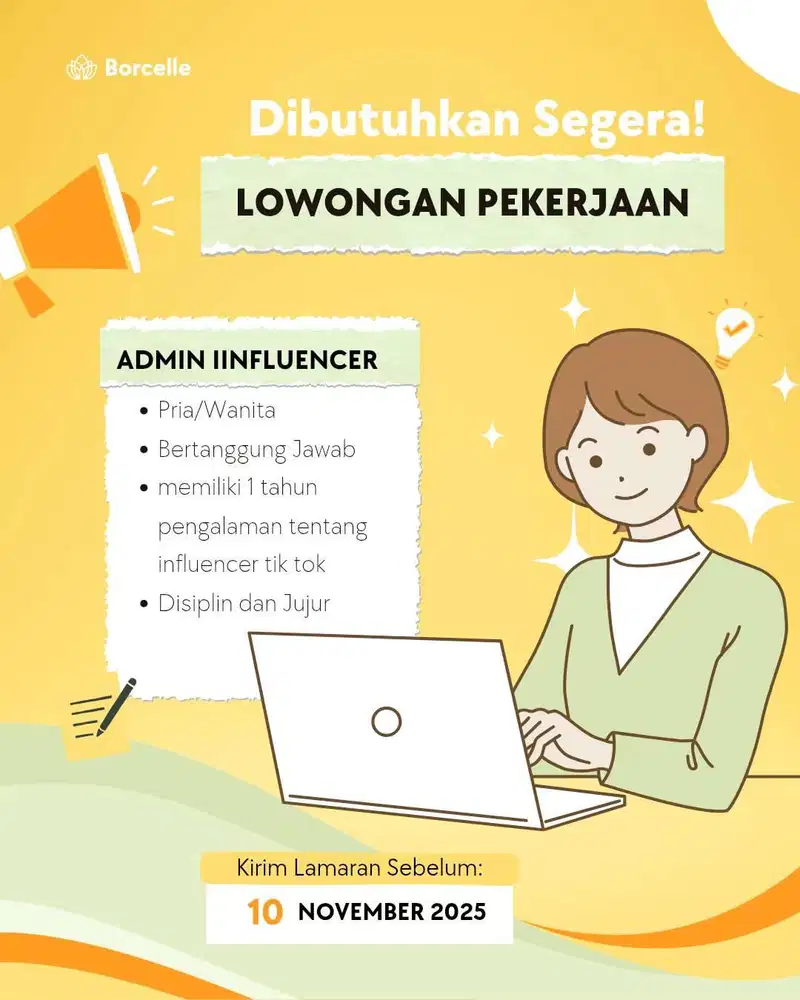 DIBUTUHKAN YANG BERPENGALAMAN KOL SPECIALIST / INFLUENCER MARKETING