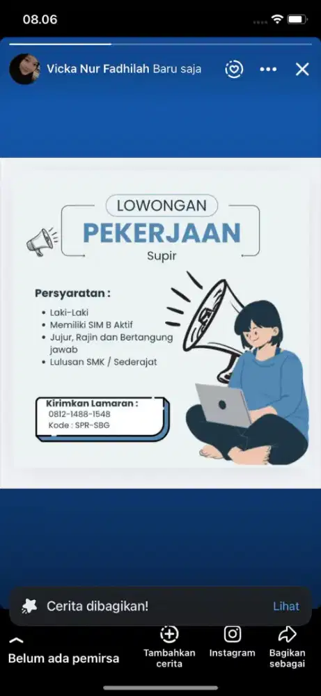 Lowongan pekerjaan Driver