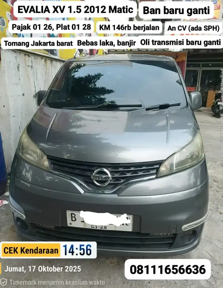 Nissan Evalia 2012 Bensin