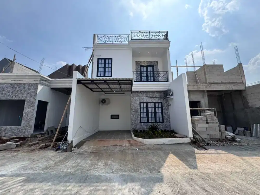 rumah keren 2 lantai + rooftop harga 800 jutaan free biaya-biaya