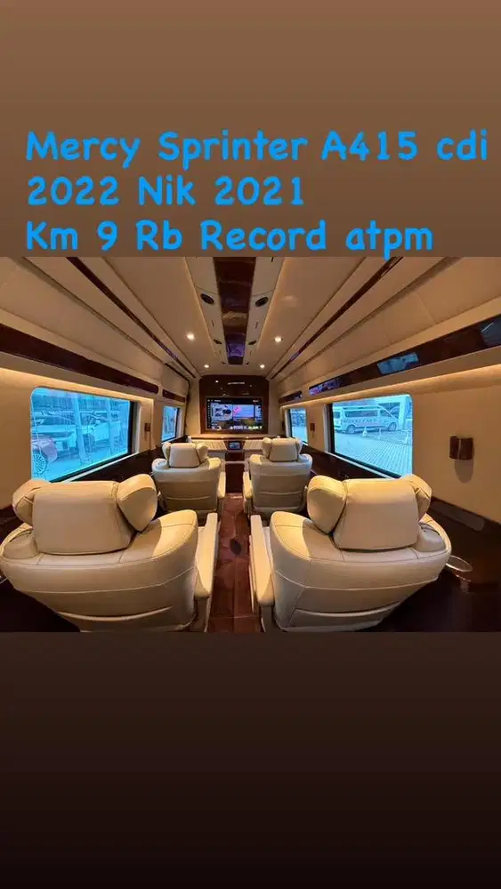Mercy Sprinter A415 Cdi 2022 nik21 black on beige siap Pakai
