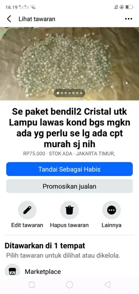 Se aket bendil2 khusus lampu Cristal lawas kond bgs mgkn ada yg perlu