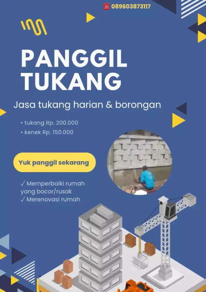 Tukang bangunan harian dan borongan