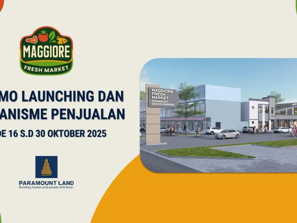 New Kios dan Ruko Pasar Modern Paramount Land Gading Serpong Maggiore