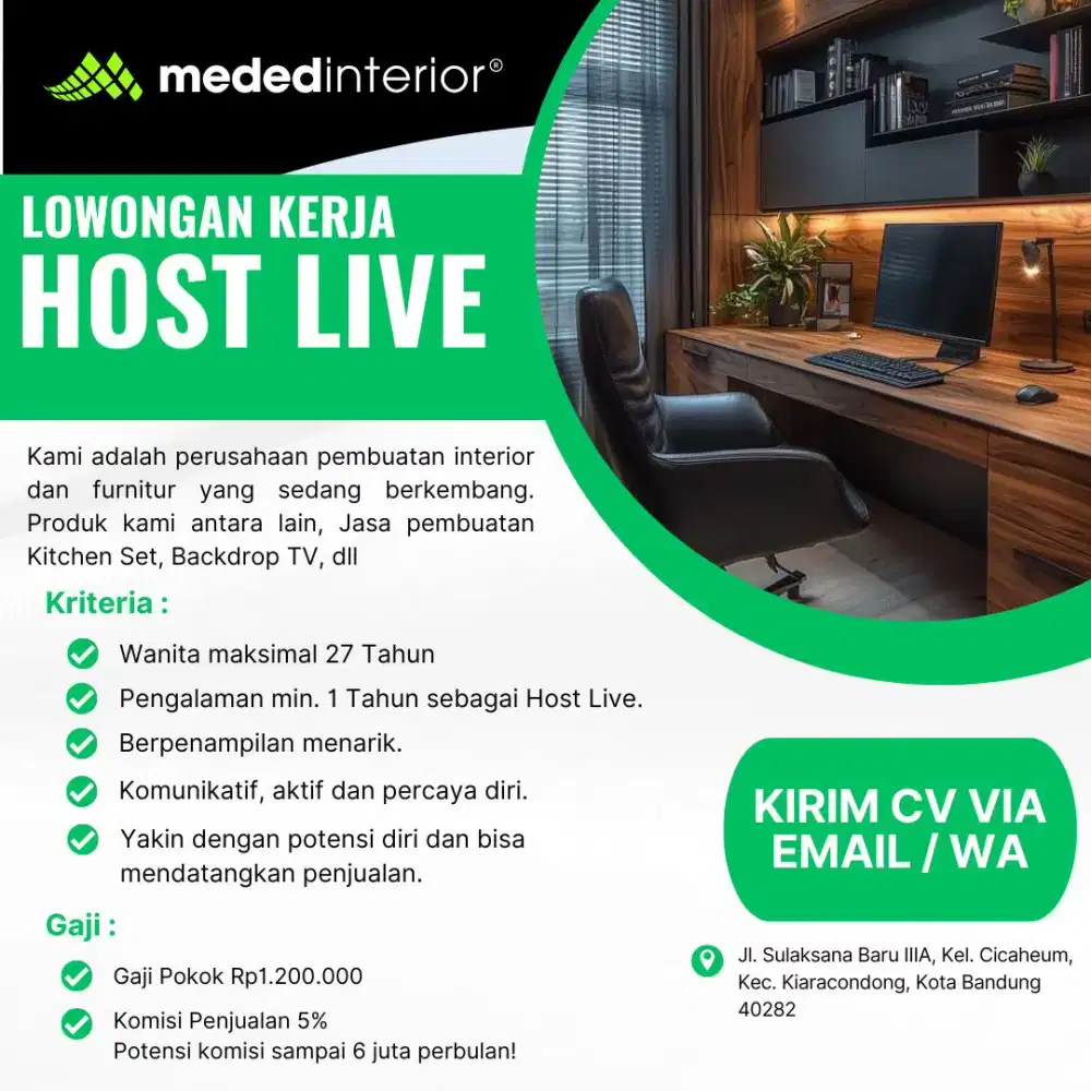Host Live Streaming Furnitur dan Desain Interior