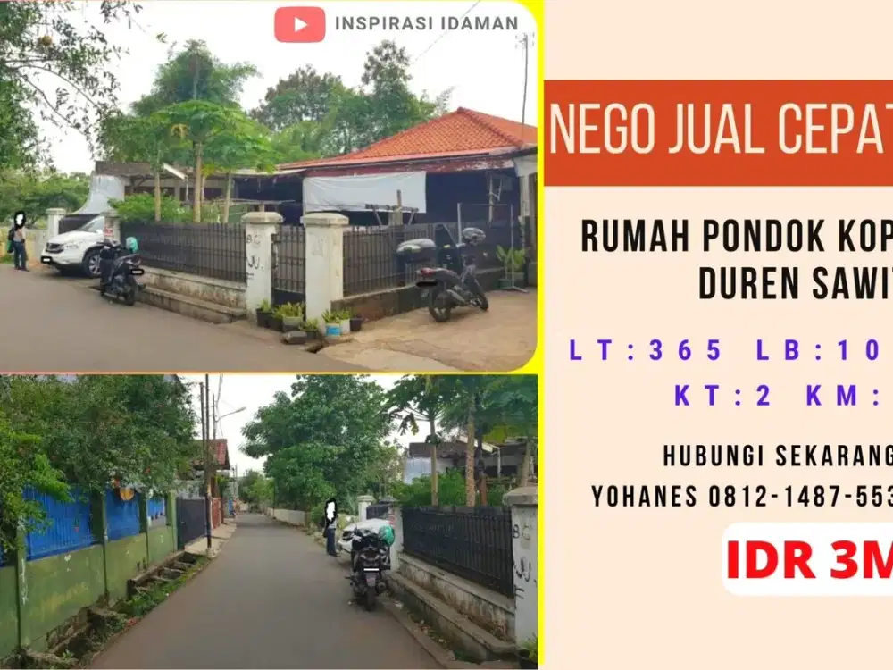 Rumah Pondok Kopi Lebar 10mtr Lokasi Super Strategis