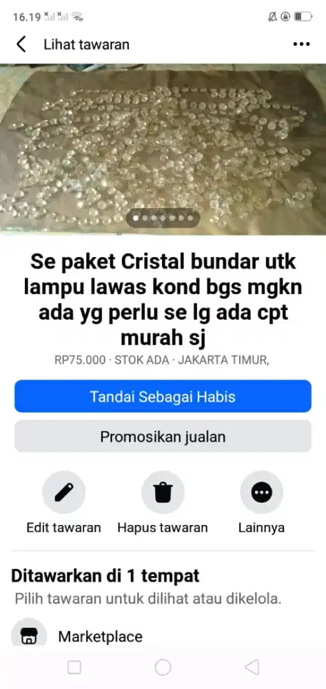 Se paket bola2 Cristal Lampu lawas kond bgs mgkn ada yg perlu murah aj
