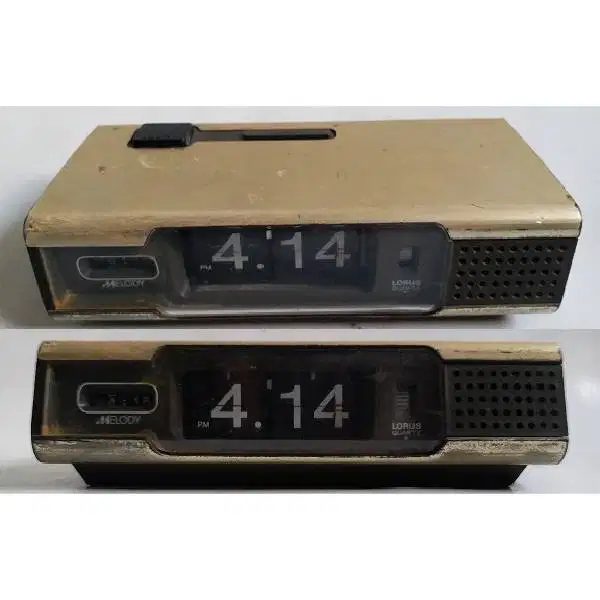 jam meja / wekker pakai timer alarm dan memakai Flip Flap era 70's