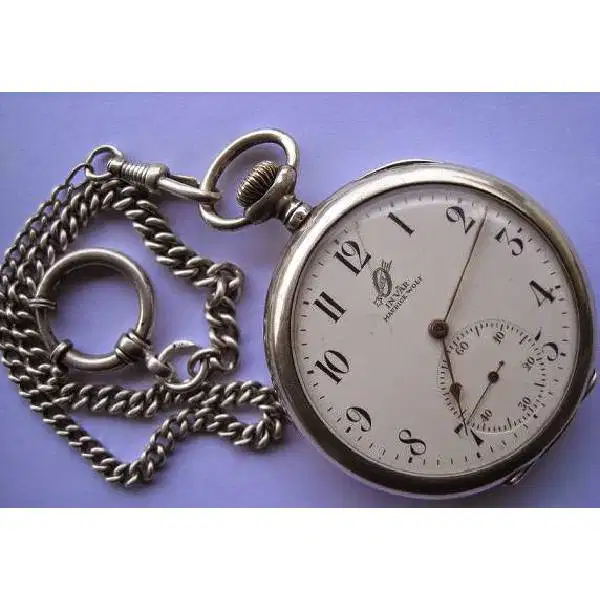 Vintage Full Zilver zakhorloge/ jam saku INVAR