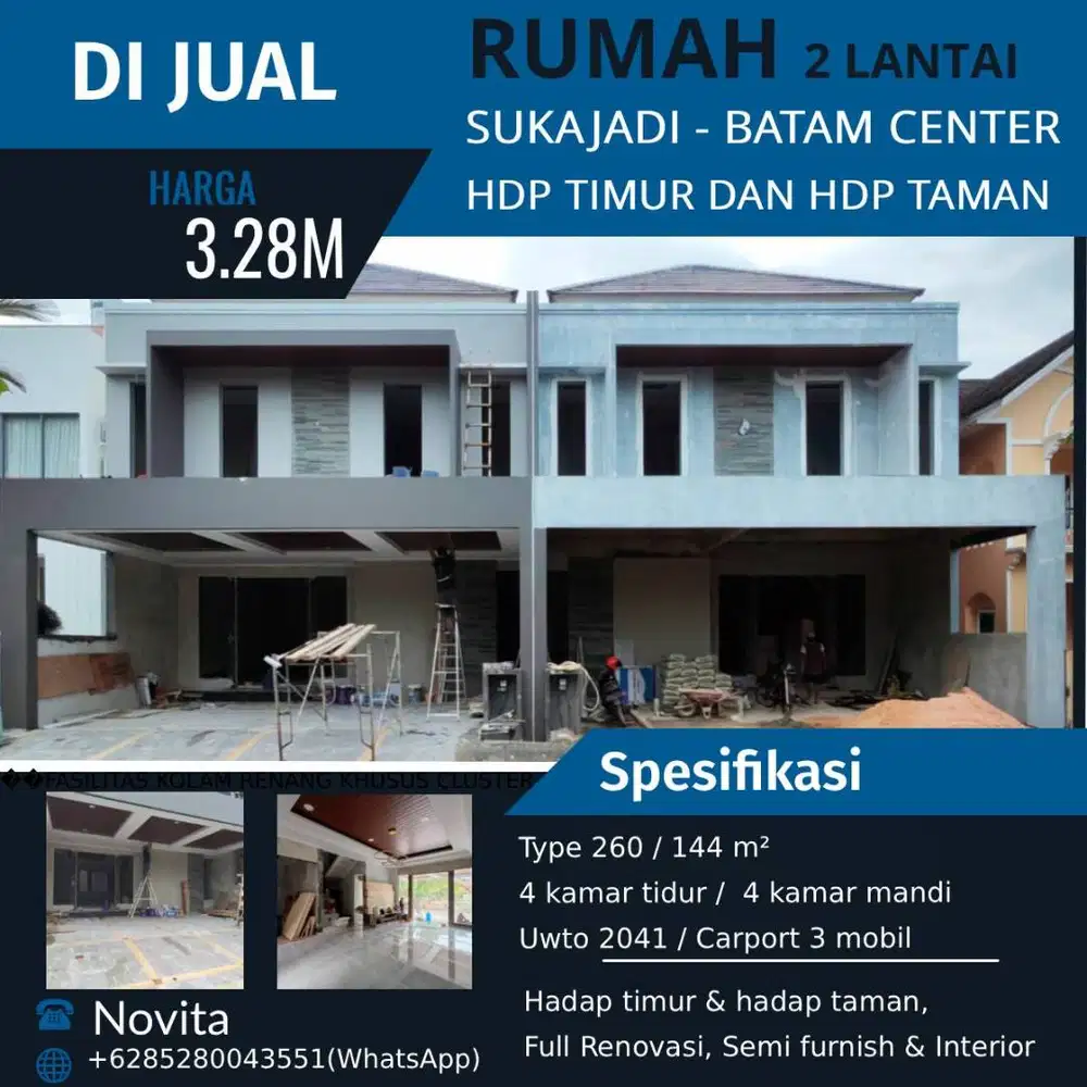 Rumah 2 Lantai di Sukajadi Batam Center