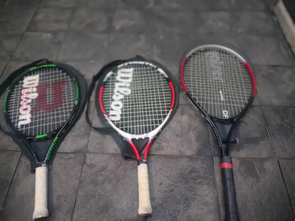 3 buah raket tenis Wilson 2 dan kaiser 1 borongan