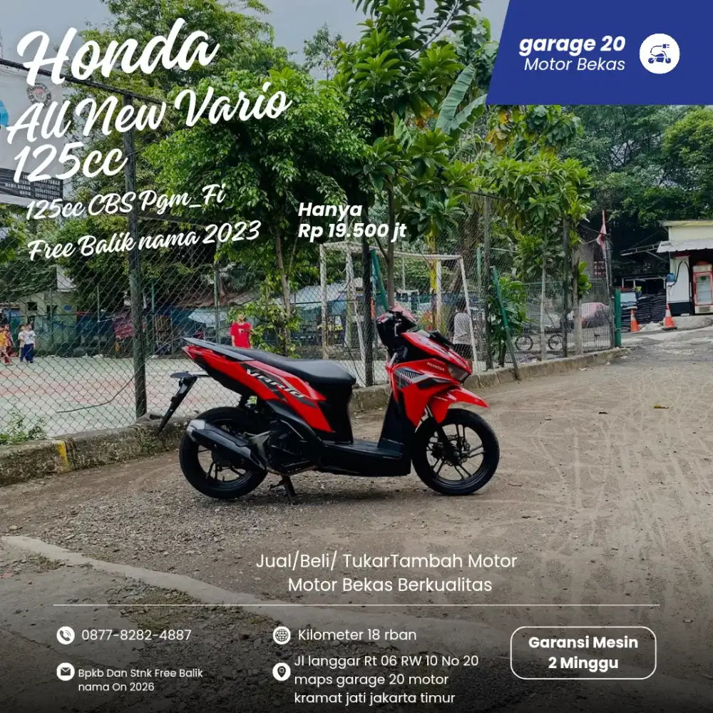 Honda All New Vario 125cc Free Balik nama Tahun 2023 Pajak Hidup