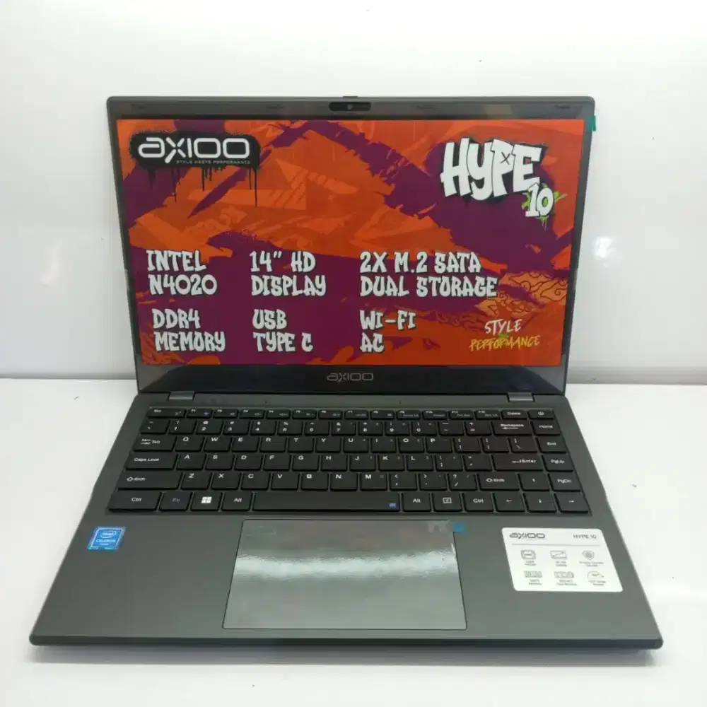 AXIOO HYPE INTEL CELERON RAM 8GB SSD 256GB SIAP PAKAI