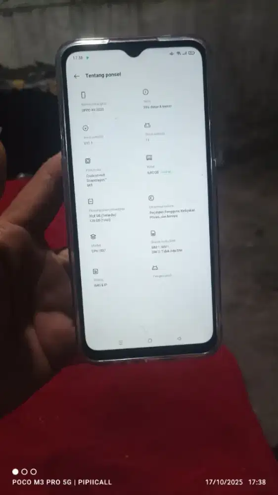 Oppo a9 2020 ram 8+³/128 snep665