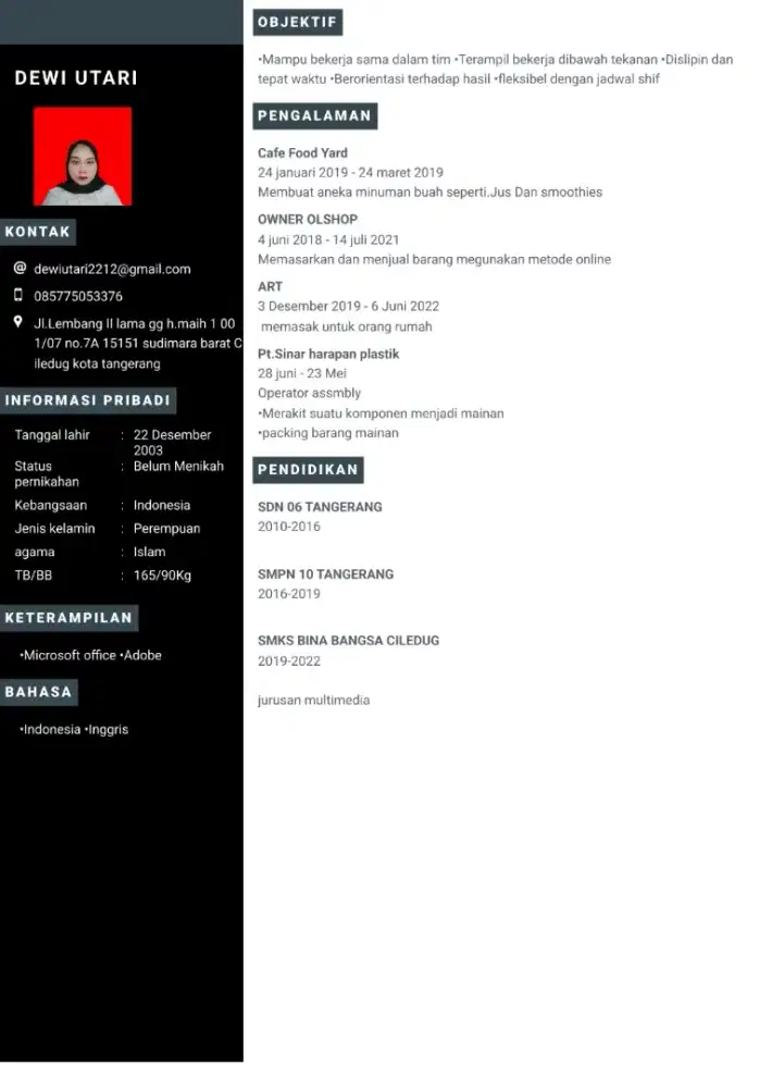 info lokernya tolong dm saya