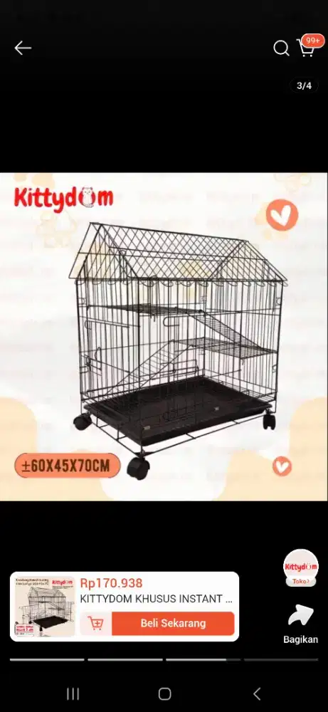 Kandang Rumah Kucing KittyDom