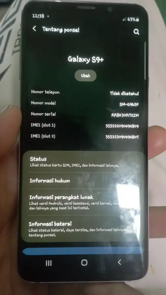 Samsung galaxy s9 +