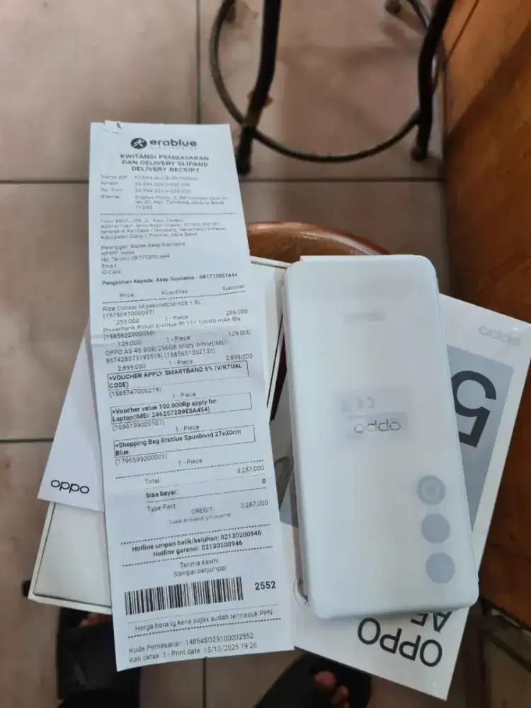 Oppo A5 baru dibuka