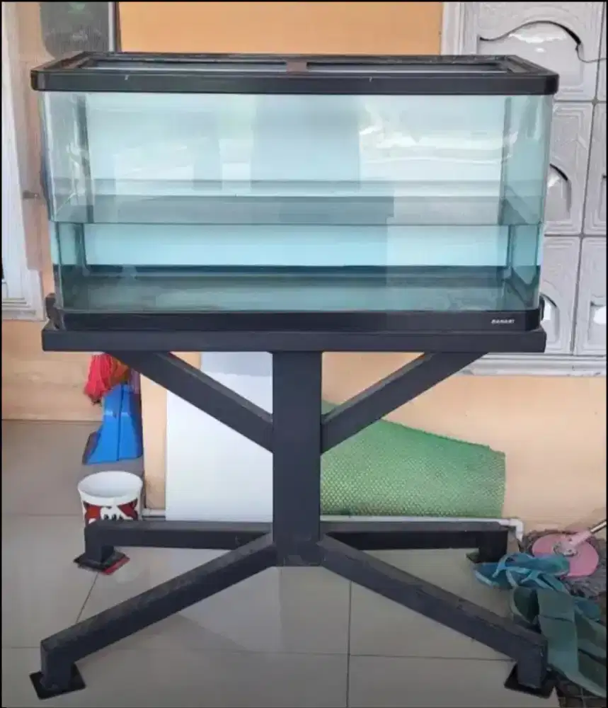 Aquarium kaca bending 90x45x45cm