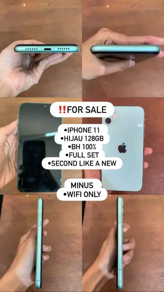 JUAL IPHON 11 HIJAU 128GB