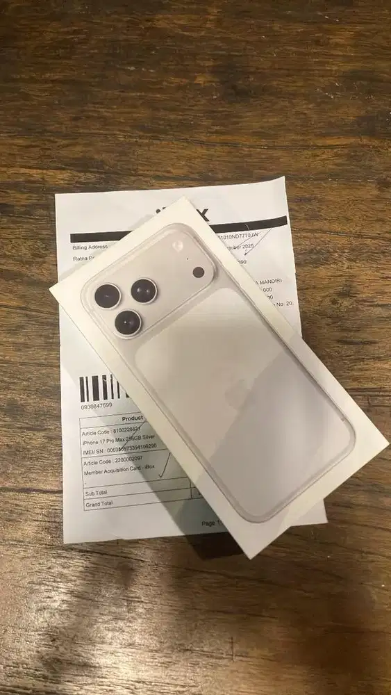 Iphone 17 Pro Max 256 New iBox Silver