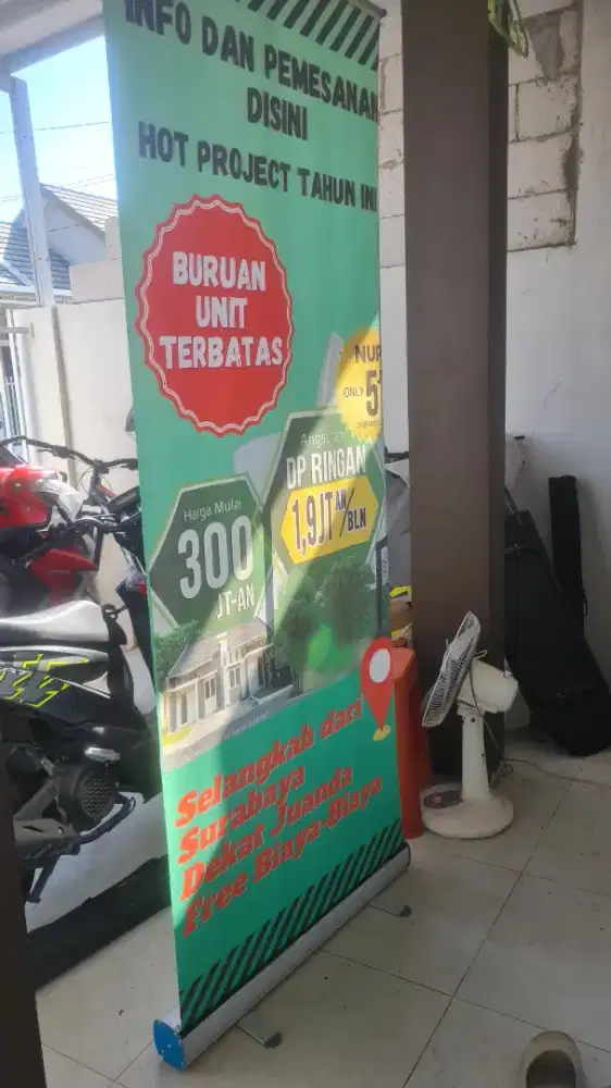 Roll banner ukuran 80x200