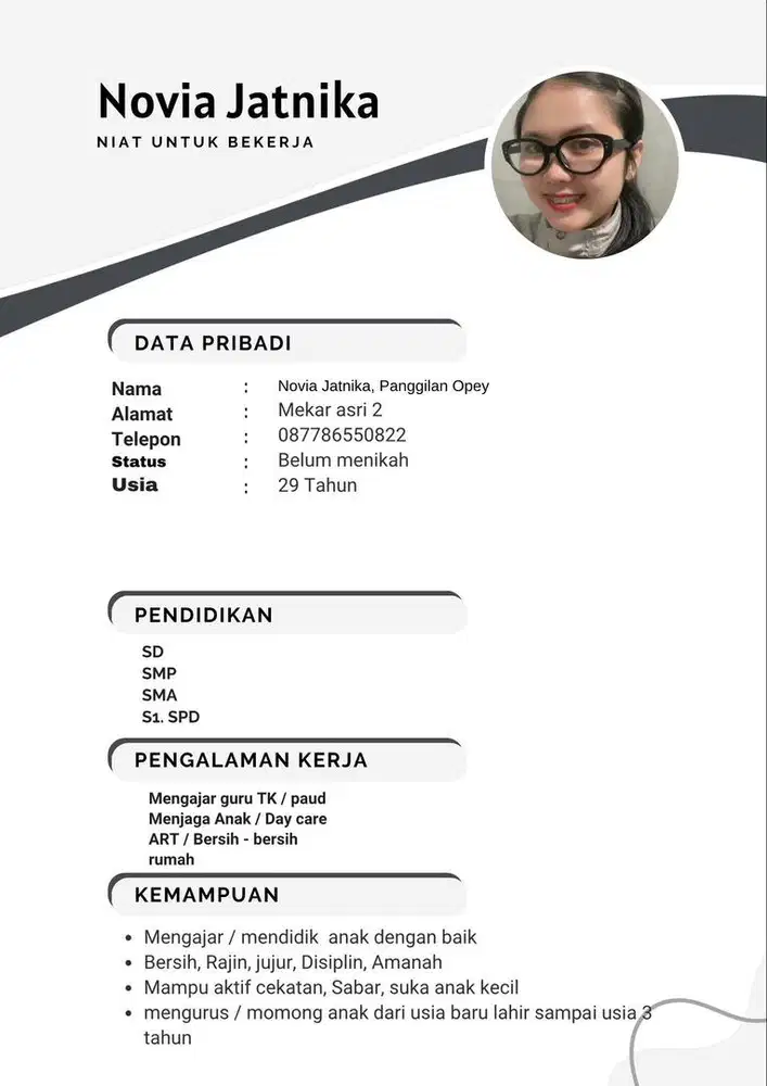 Mencari kerja ART / momongan anak