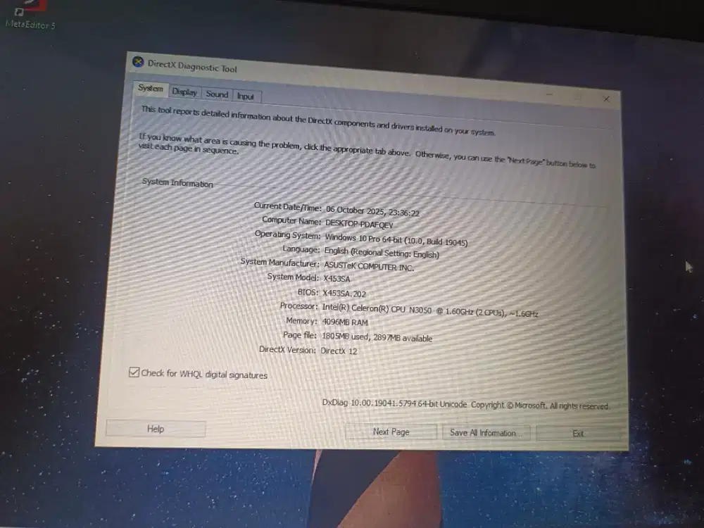 Laptop ASUS sesuai foto
