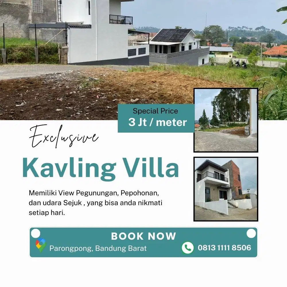 Tanah Kavling Eksklusif di Kawasan Wisata Bandung!