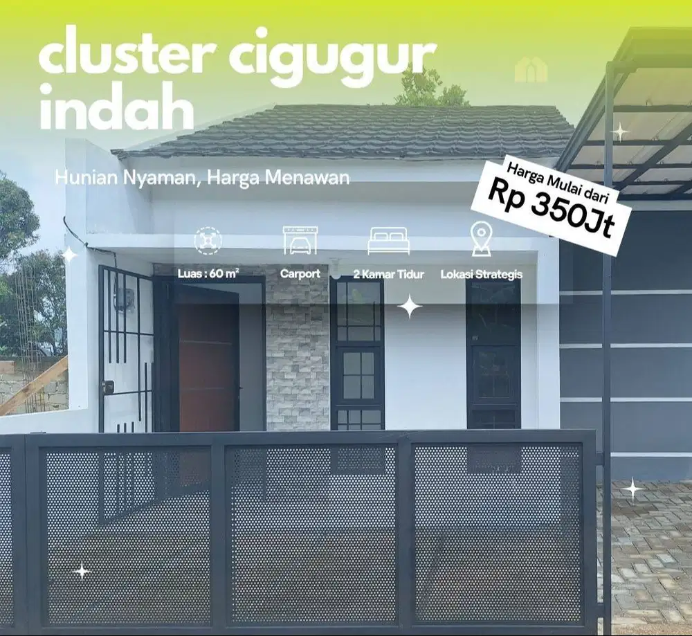 Beli Rumah Baru mulai dari 300 juta dengan cicilan rendah dan dp ring