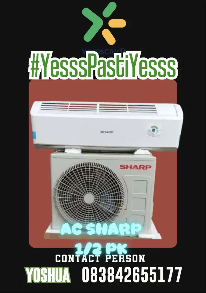 Kredit Promo AC Sharp 1/2 PK. Tanpa DP dan Promo bunga 0