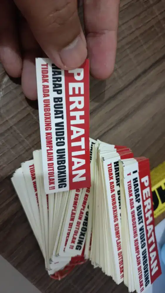 Stiker label kemasan sticker onlineshop unboxing paket & promosi