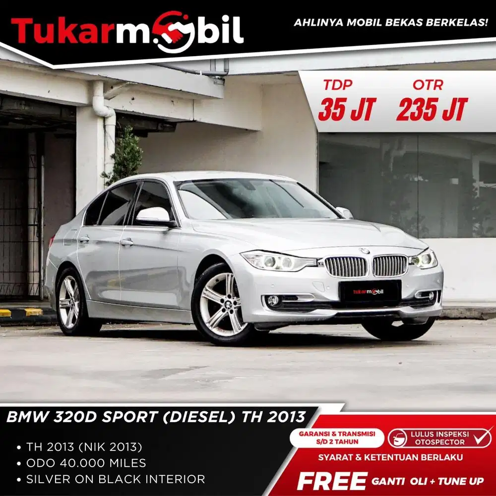 [BERGARANSI] BMW 320D SPORT DIESEL TAHUN 2013 pajak panjang