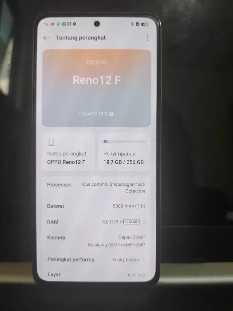Oppo RENO 12F 4G 8/256 + charger
