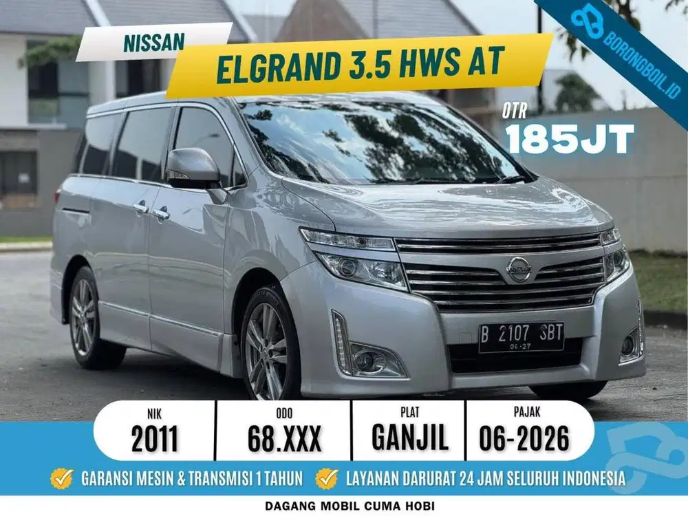 NISSAN ELGRAND HWS 3.5 AT 2011 SILVER | SIAP PAKAI