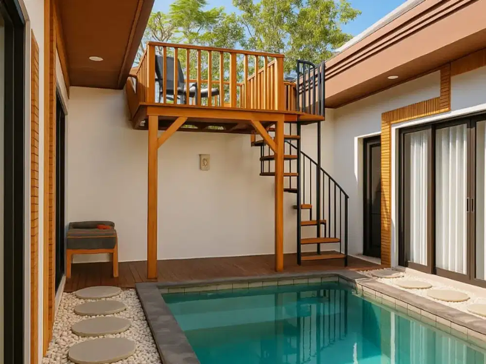 villa di Jimbaran, fully furnish, dekat GWK, Pantai, daerah tenang