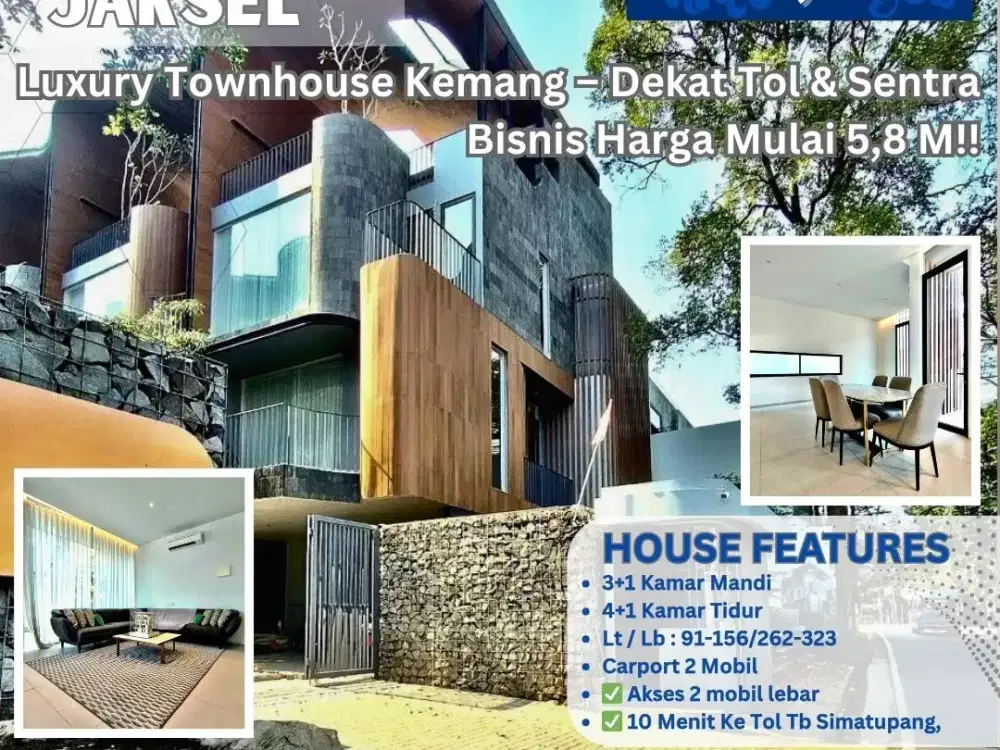 Townhouse Mewah 4 Lantai + Rooftop di Kemang – Lokasi Premium! DD326