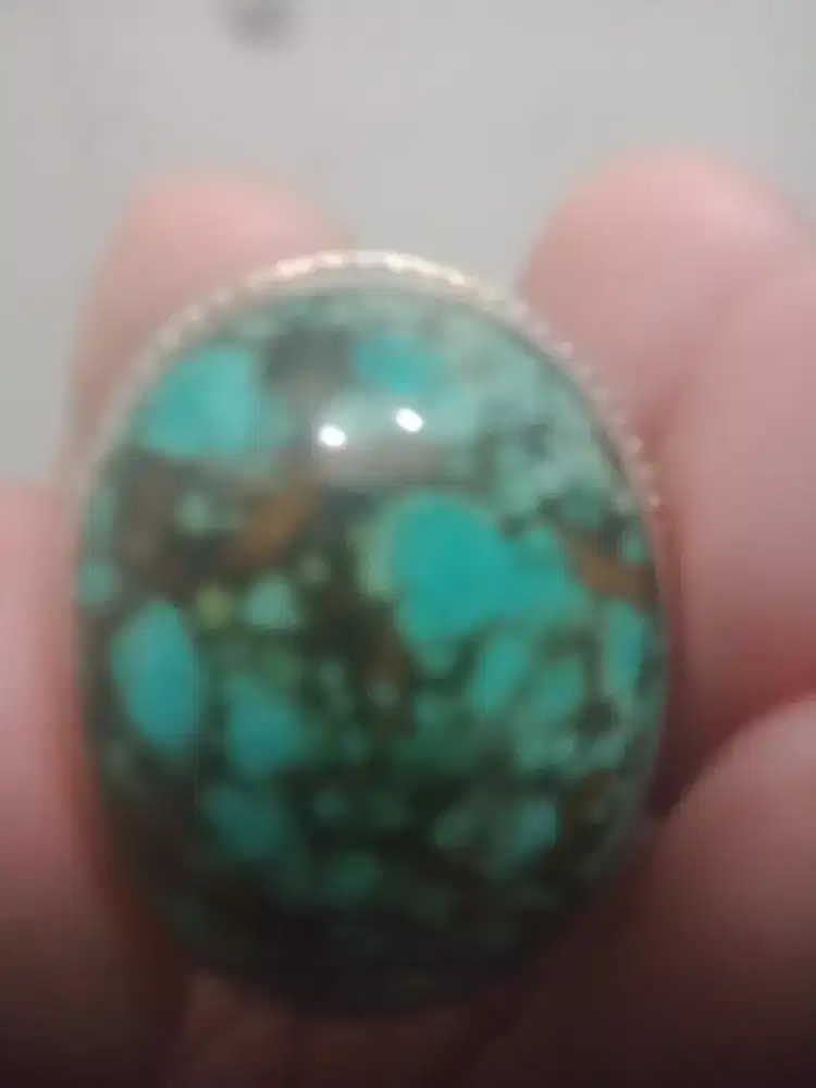 Jual cincin pirus persi ukuran besar warna hijau.