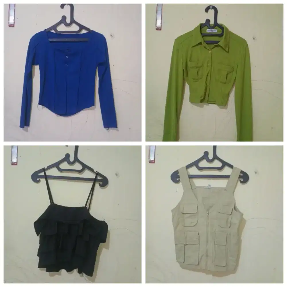 Blouse, dres, crop pl