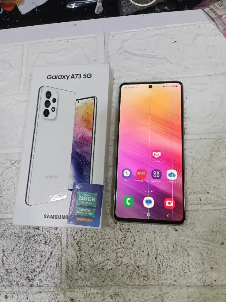 Second Handphone Samsung galaxy A73 5g Ram 8/256gb fullset