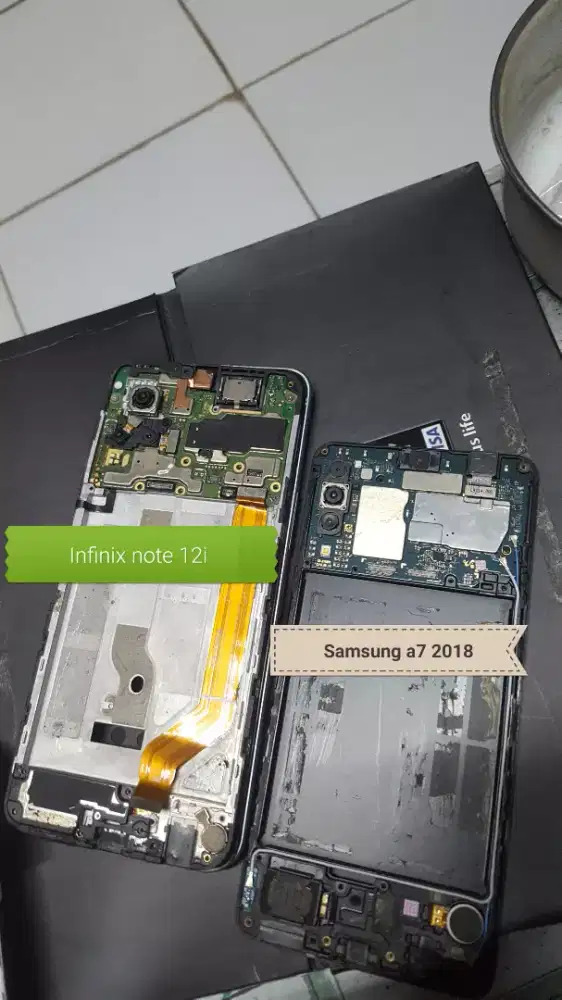 Samsung a7 dan infinix note 12i