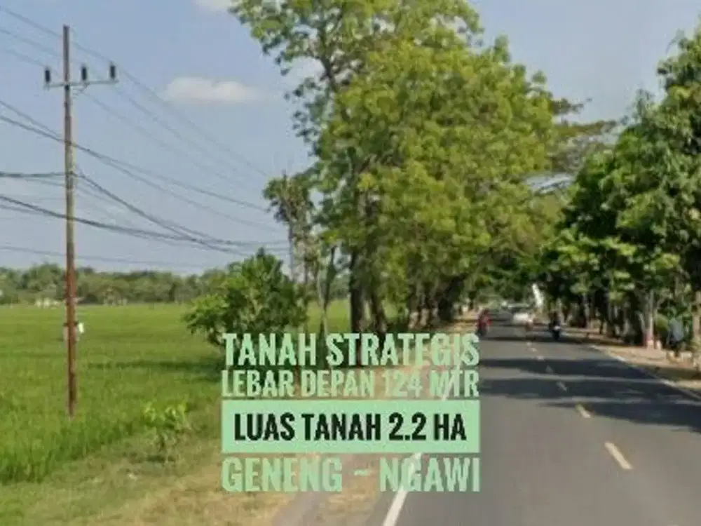 [AD] Tanah LD 124 mtr, NOL Jalan Raya Propinsi Madiun-NGAWI, Prospektif